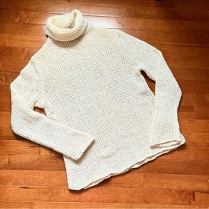 EILEEN FISHER merino blend chunky knit turtleneck sweater